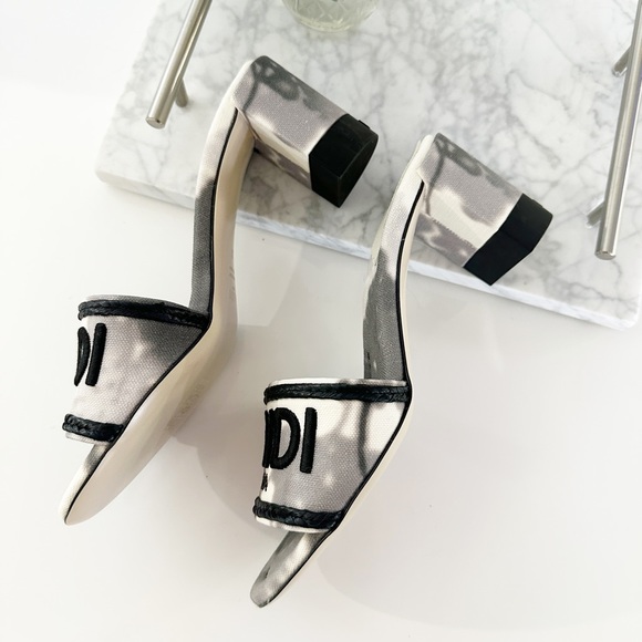 FENDI Tie Dye Logo Embroidered Sandal - Picture 6 of 8
